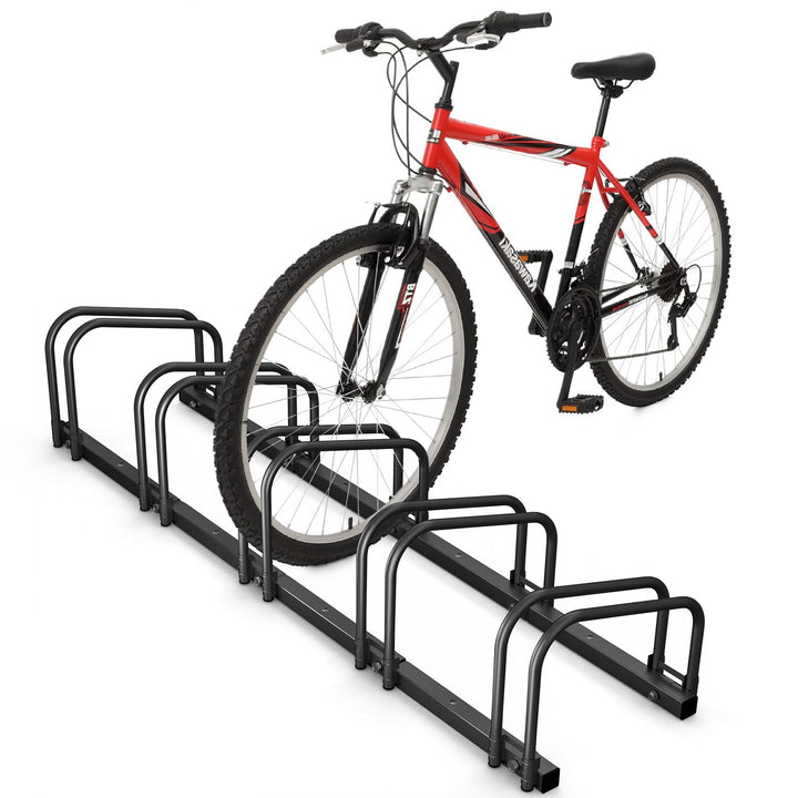 VOUNOT® Fahrradständer, für 5 Fahrräder, Boden und Wandmontage, Aufstellständer Mehrfachständer, Sch