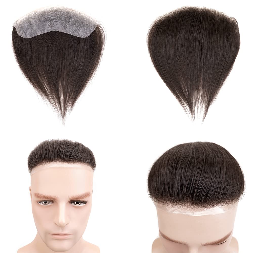 Lordhair Toupet Herren - Europäisches Echthaar Toupet, V-LOOP Skin Toupet für Männer, Toupet Echthaa