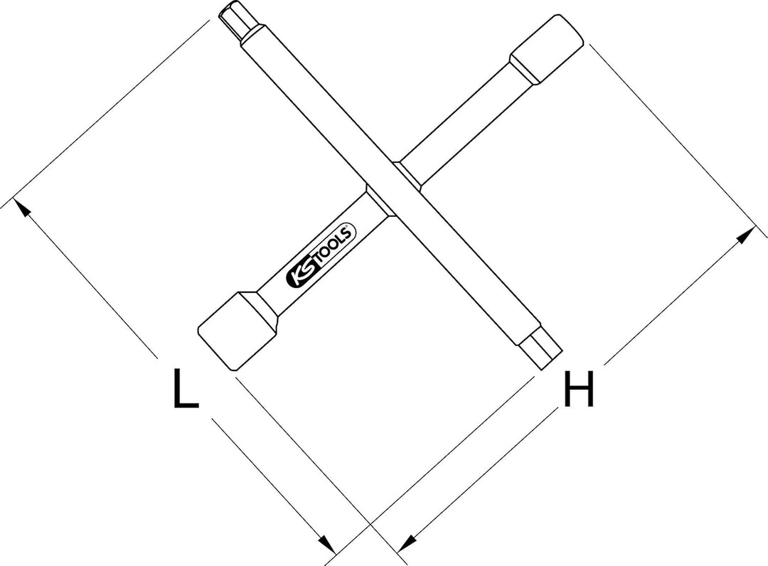 KS Tools 116.6000 Sanitär-Kreuzschlüssel, 7 Funktionen