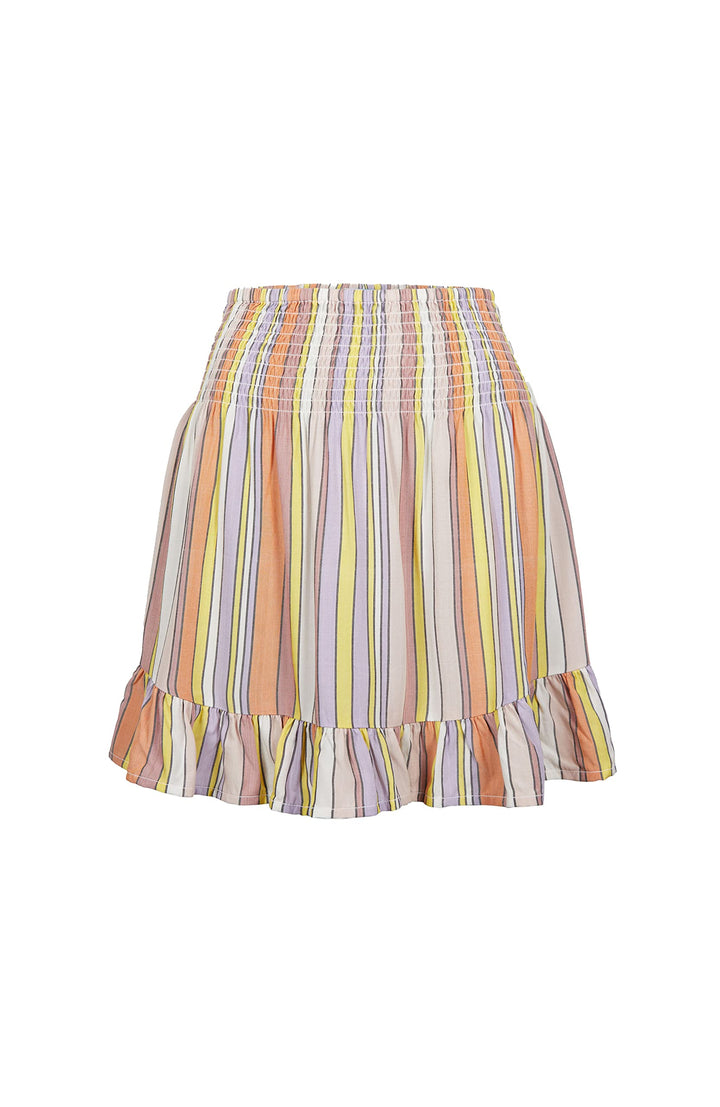 O'NEILL Damen Lilia Smocked Skirt Rock L-XL 32021 Multi Stripe, L-XL 32021 Multi Stripe