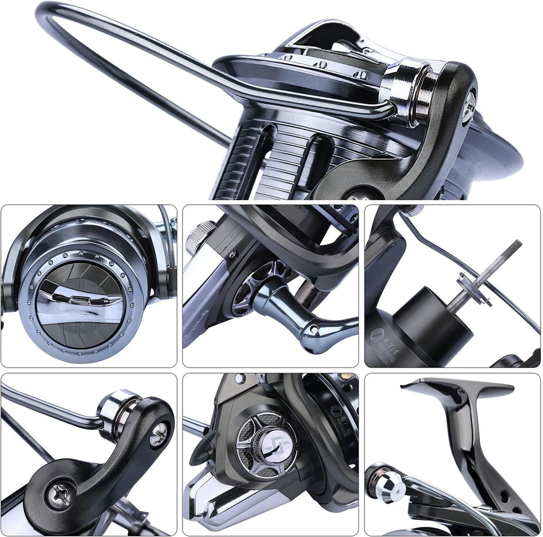 Sougayilang Spinning Reels 10000 Series Surf Fishing Reels,10+1 Stainless BB Ultra Smooth Powerful w
