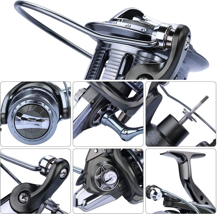 Sougayilang Spinning Reels 10000 Series Surf Fishing Reels,10+1 Stainless BB Ultra Smooth Powerful w
