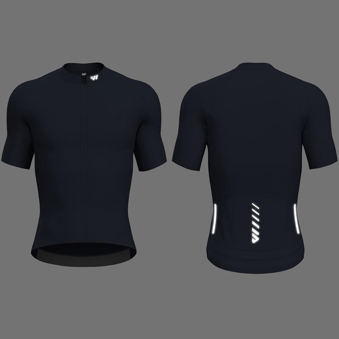 Lo.gas Radtrikot Herren Kurzarm, Rennrad Trikot Durchgehender Reissverschluss mit 3 Taschen M Kurzar