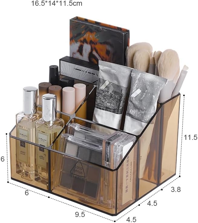 Make Up Organizer, Kosmetik Organizer mit 5 Fächer, Acryl Bad Organizer, Make up pinsel organizer, S