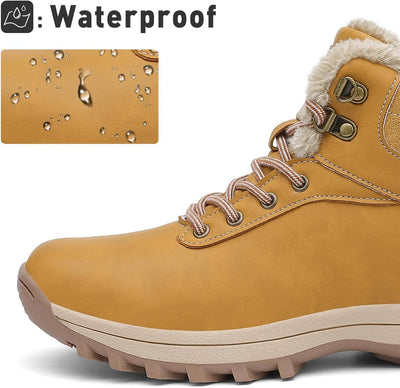 Mishansha Unisex Winterschuhe Winterstiefel mit Warm Gefüttert, Gr. 36-48 37 EU Buttergelb, 37 EU Bu