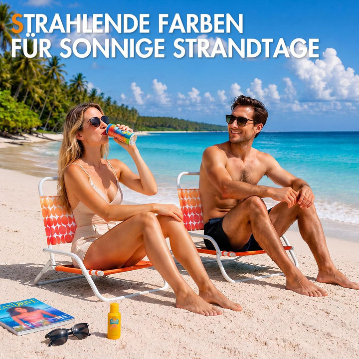 Portal Strandstuhl faltbar leicht Campingstuhl klappbar Kleiner Klappstuhl niedrig tragbar 120kg bel