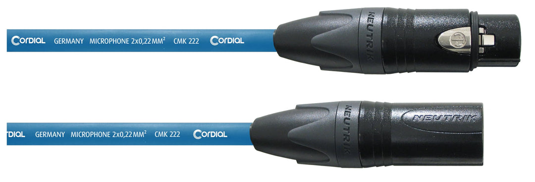 CORDIAL Kabel micro XLR 5 m blau Kabel MICROPHONE Select symmetrisch Standard