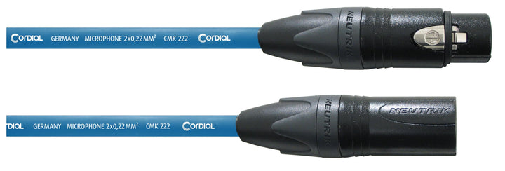 CORDIAL Kabel micro XLR 5 m blau Kabel MICROPHONE Select symmetrisch Standard