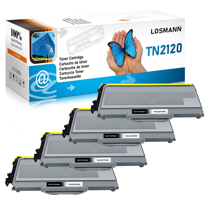LOSMANN 4X Toner kompatibel als Ersatz für Brother TN-2120 TN2120 für Brother DCP-7030 DCP-7040 DCP-