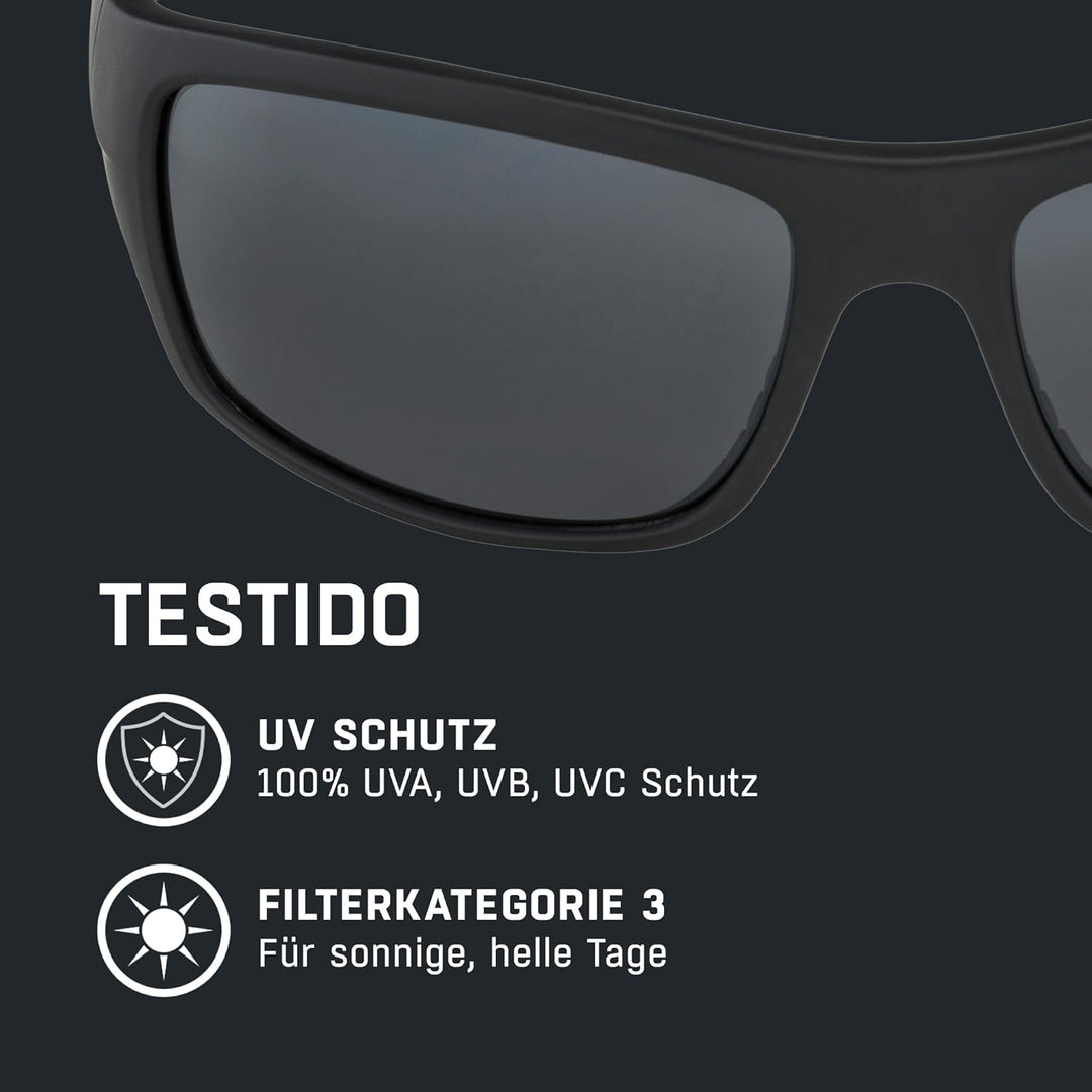ALPINA TESTIDO - Verspiegelte und Bruchsichere Sport- & Fahrradbrille Mit 100% UV-Schutz Für Erwachs