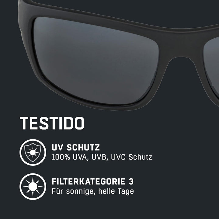 ALPINA TESTIDO - Verspiegelte und Bruchsichere Sport- & Fahrradbrille Mit 100% UV-Schutz Für Erwachs