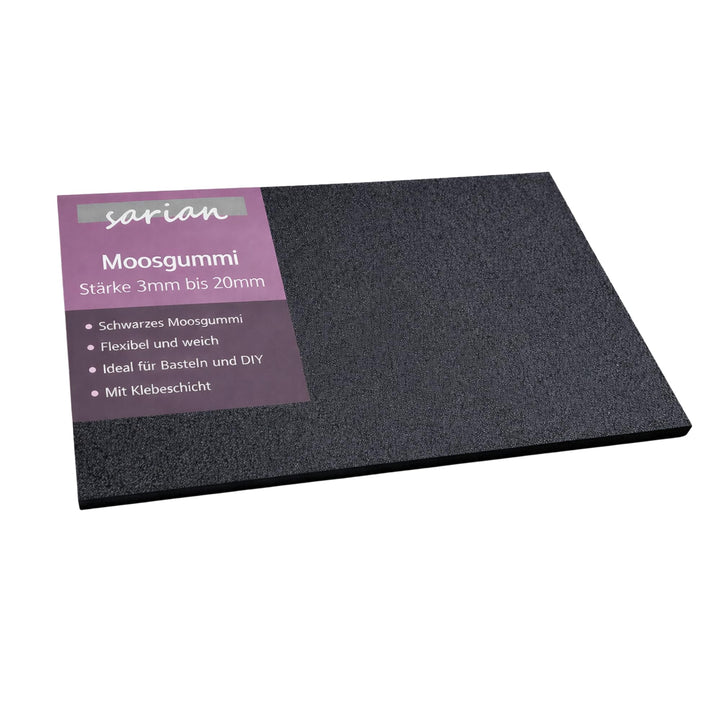 Moosgummiplatte 200mm x 300mm selbstklebend 3mm 5mm 8mm 10mm 12mm 15mm 20mm stark EPDM Zellkautschuk