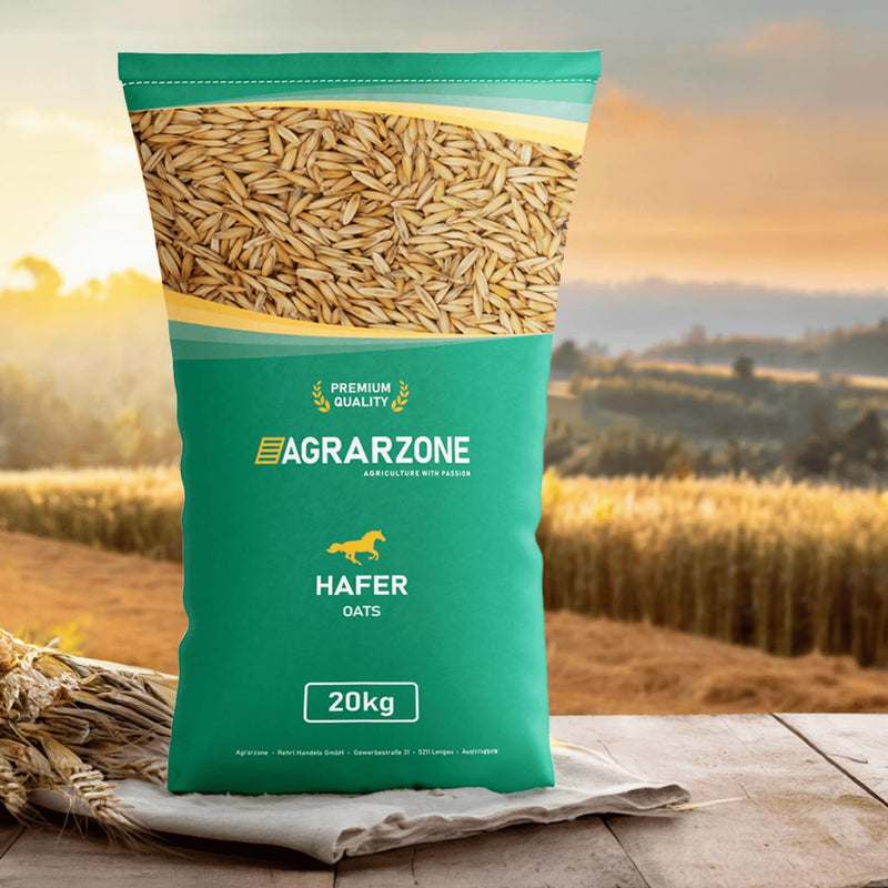 Agrarzone Hafer Pferd gereinigt 20 kg - Premium Pferdefutter 20KG Futterhafer - AMA-Gütesiegel Zerti