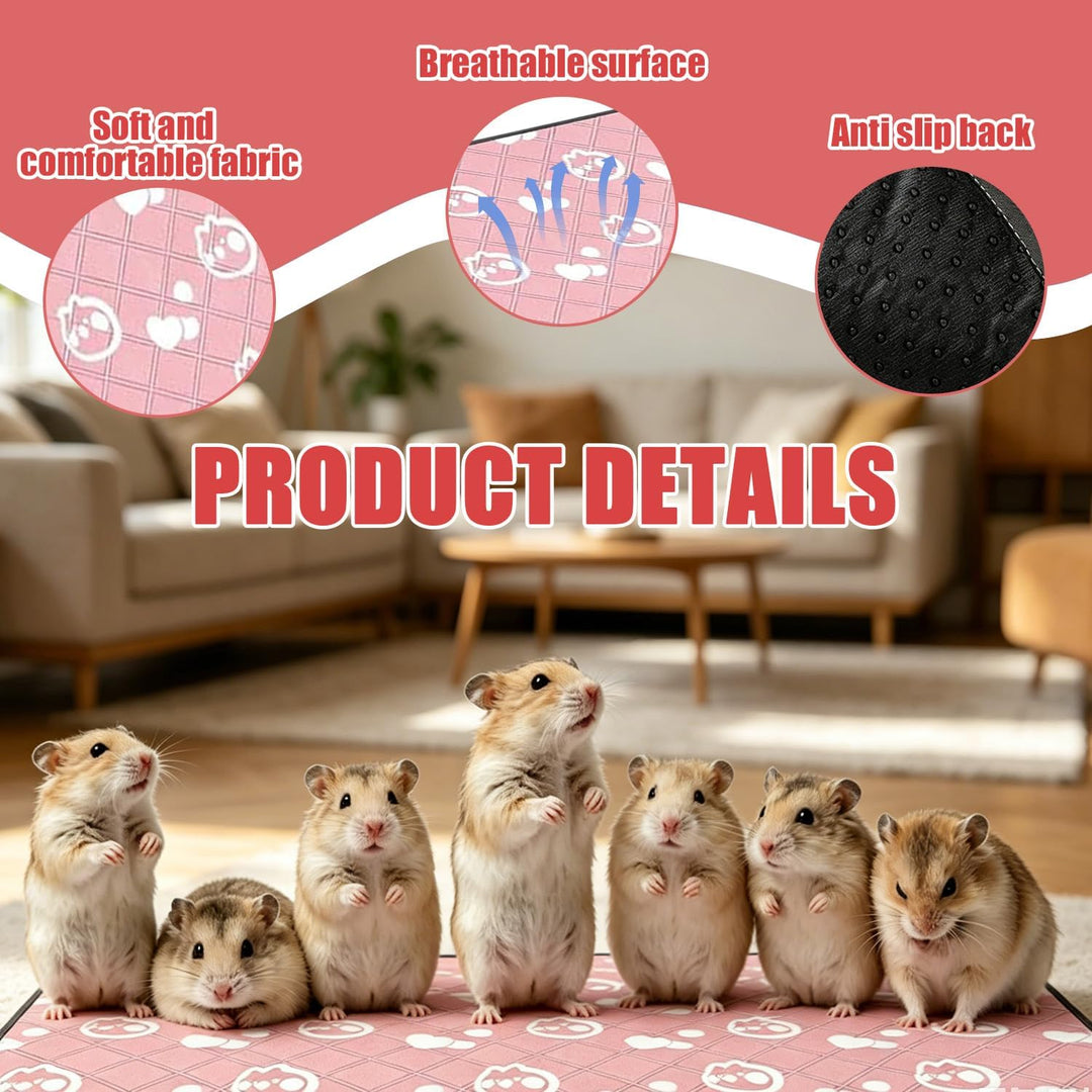 2 Stück Meerschweinchen Unterlage Waschbar 60x120cm, Pipipads Meerschweinchen Wasserdicht & Super Sa
