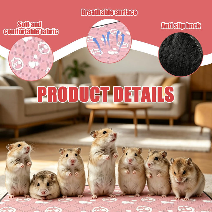 2 Stück Meerschweinchen Unterlage Waschbar 60x120cm, Pipipads Meerschweinchen Wasserdicht & Super Sa