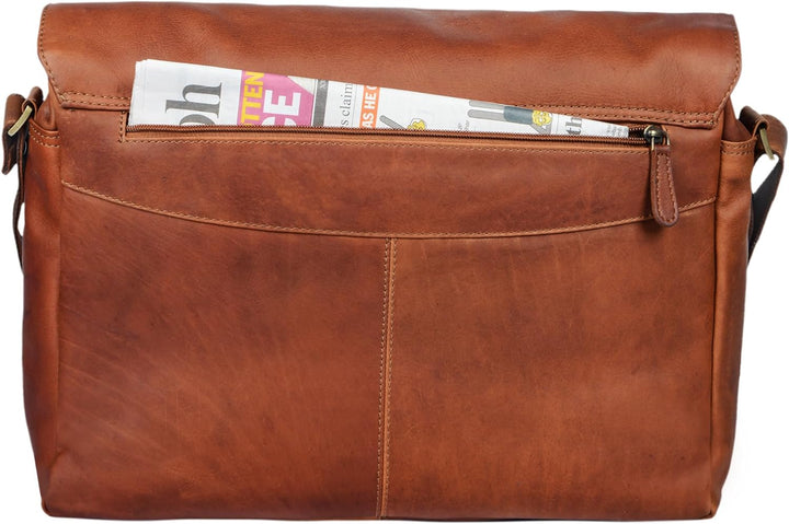 STILORD 'Marvin' Ledertasche Umhängetasche Modernes Vintage Design 15.6 Zoll Laptoptasche grosse Uni