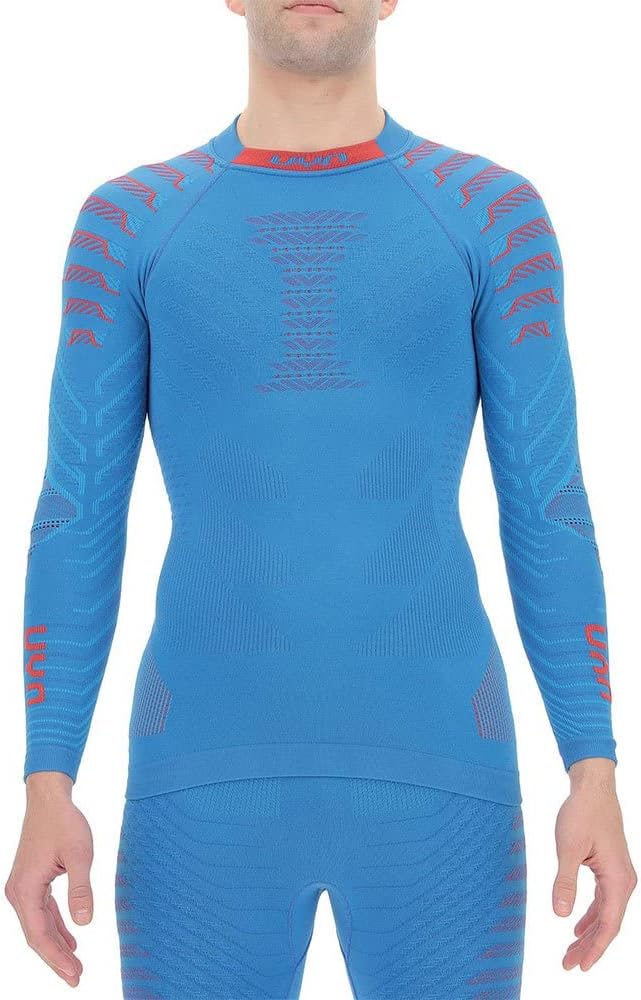 UYN Herren Resilyon Langarmshirt, Blue/Red, XXL