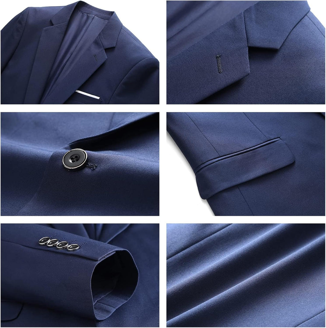 KUDMOL Herren 3-Stücke Anzug Business EIN Knopf Smoking Anzug für Männer Smoking Klassische Blazer W