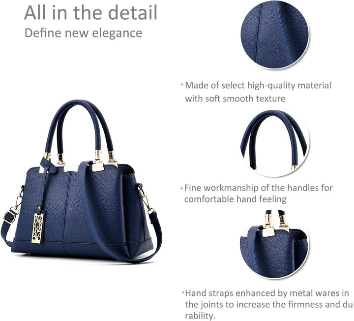 NICOLE &amp; DORIS Damen Handtaschen Elegante Damen Tasche Designe Frauen Umhängetasche PU Weiche Ledert