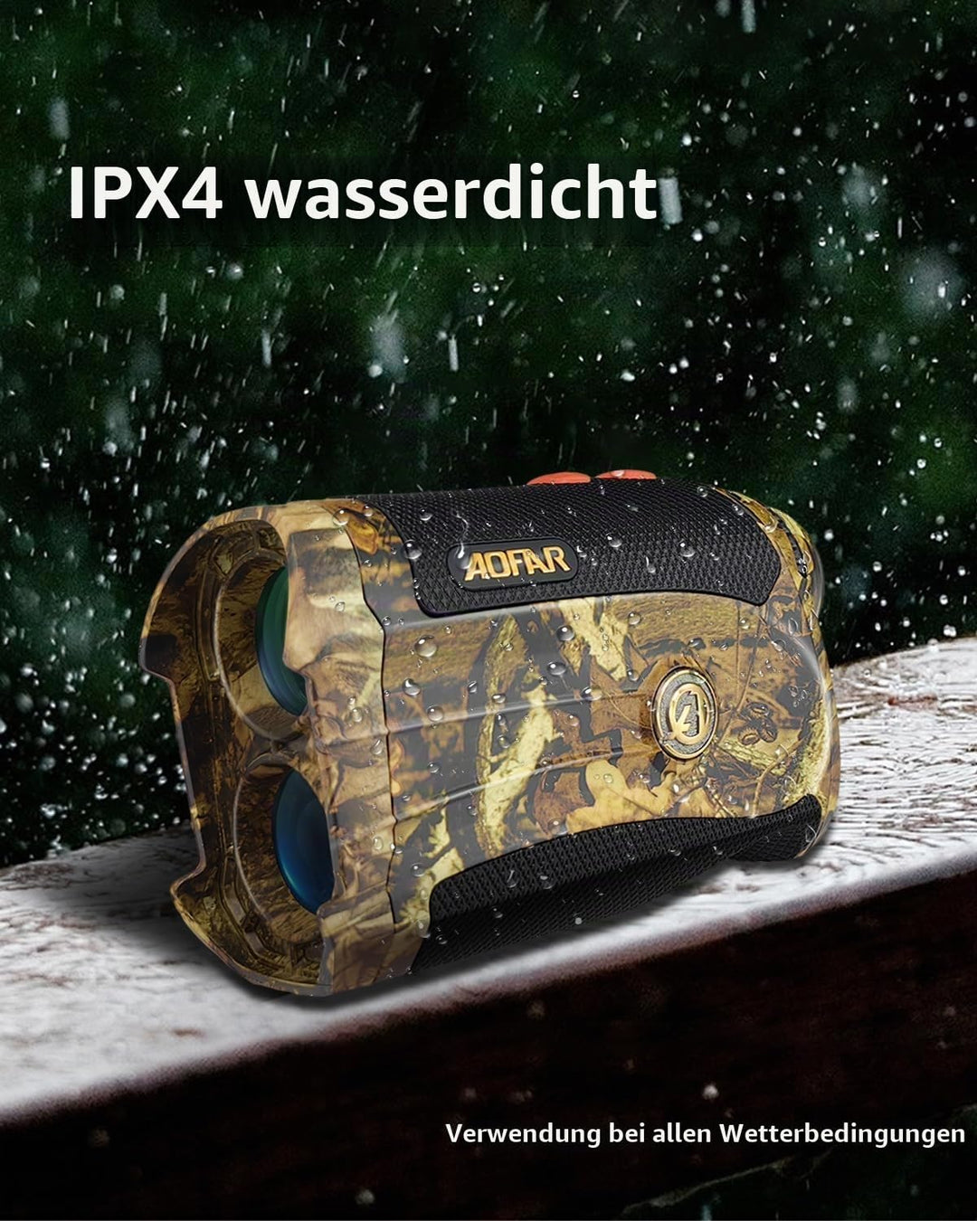 AOFAR HX-1200T Entfernungsmesser Jagd 5-1200 Meter, Winkel und horizontalem Abstand, Wasserdichter T