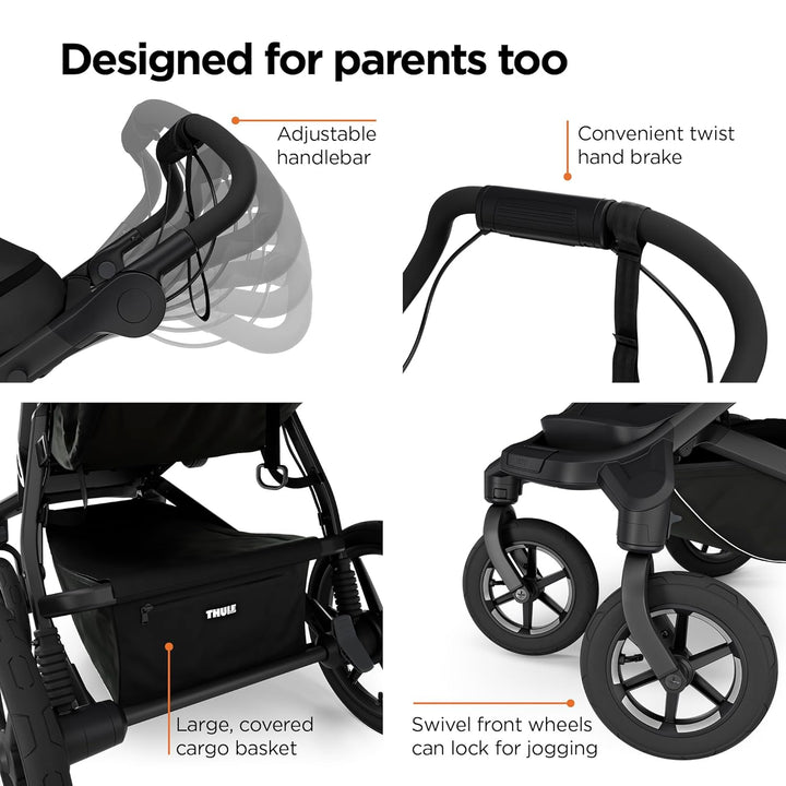 Thule Urban Glide 4-wheel Buggy Für Jedes Terrain Soft Beige on Black One-Size Soft Beige on Black E
