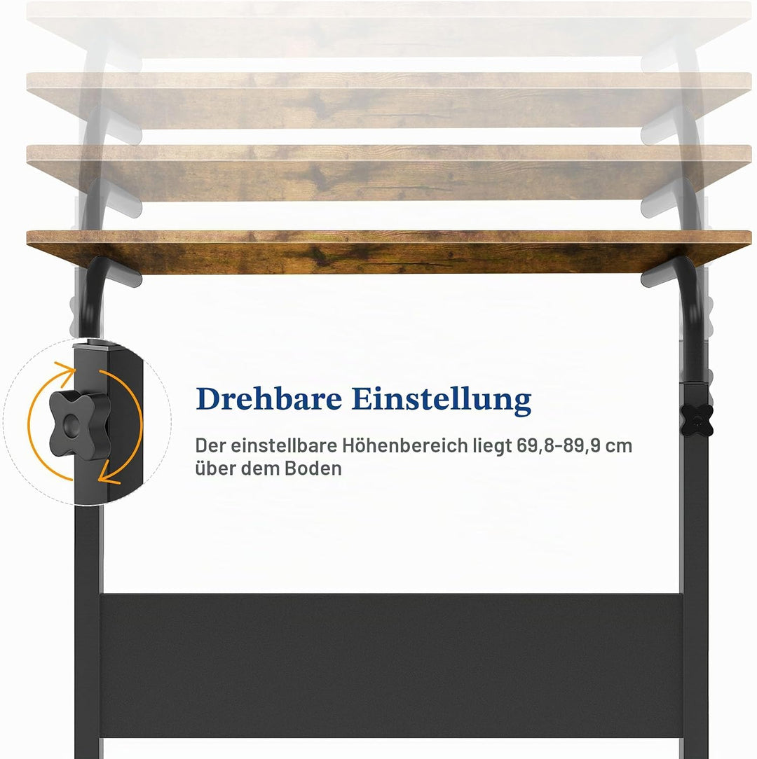 sogesfurniture höhenverstellbar Laptoptisch Computertisch mit Tablet Steckplatz, 80 * 40cm PC Tisch