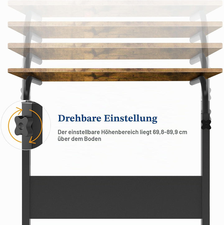 sogesfurniture höhenverstellbar Laptoptisch Computertisch mit Tablet Steckplatz, 80 * 40cm PC Tisch