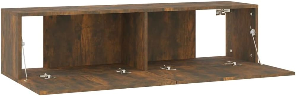 AUVYI TV-Wandschrank Räuchereiche 120x30x30 cm Holzwerkstoff Lowboard Nachttisch Holz Aufbewahrungss