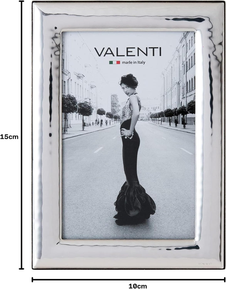 Valenti&amp;Co. - Bilderrahmen - Silber in gehämmerter Optik - glänzend Hochzeit, zum Geburtstag von Fre