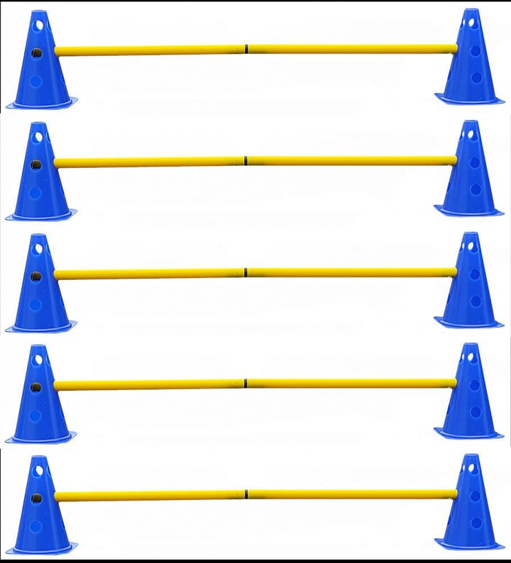 Steckhürdenset - 5 er Set für Koordinationstraining Agility Hundesport Pferdesport Zubehör Lochkegel
