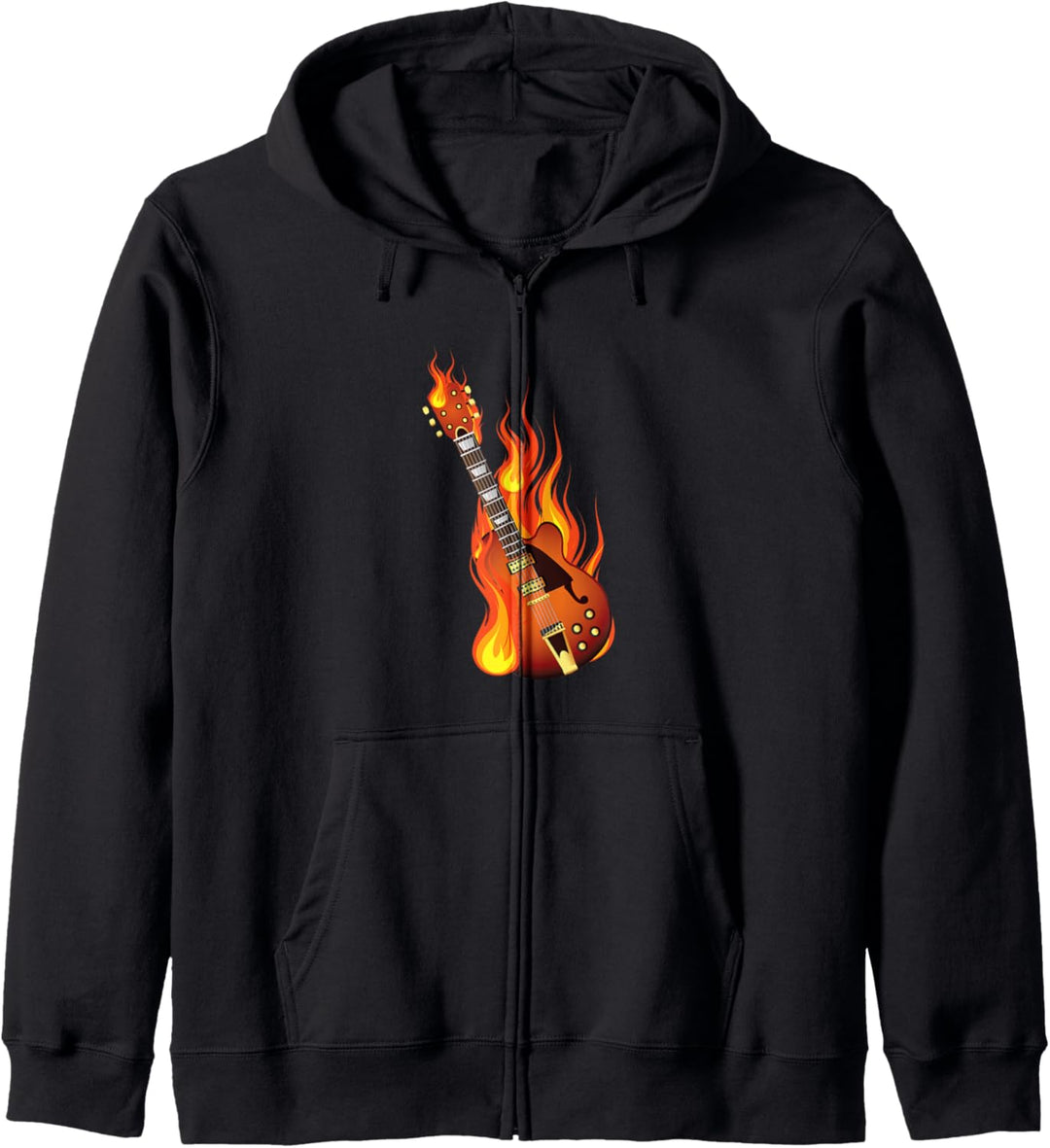 Brennede Rock Gitarre Heavy Metal Musik Kapuzenjacke