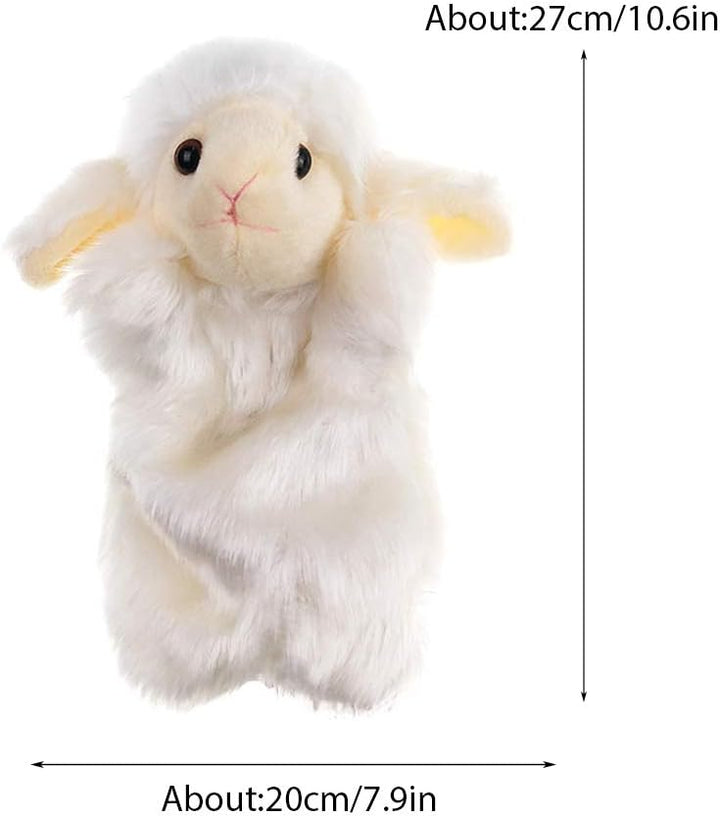 EQLEF Handpuppe, realistische Schafwolfpuppe Weiche Plüschhandpuppen zum Spielen und Erzählen von Wo