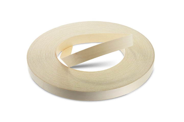 WoodPress® 22mm Echtholz vorverleimtes Furnier Kantenband - 50m Handelsrolle - Aufbügelholz Width: 2
