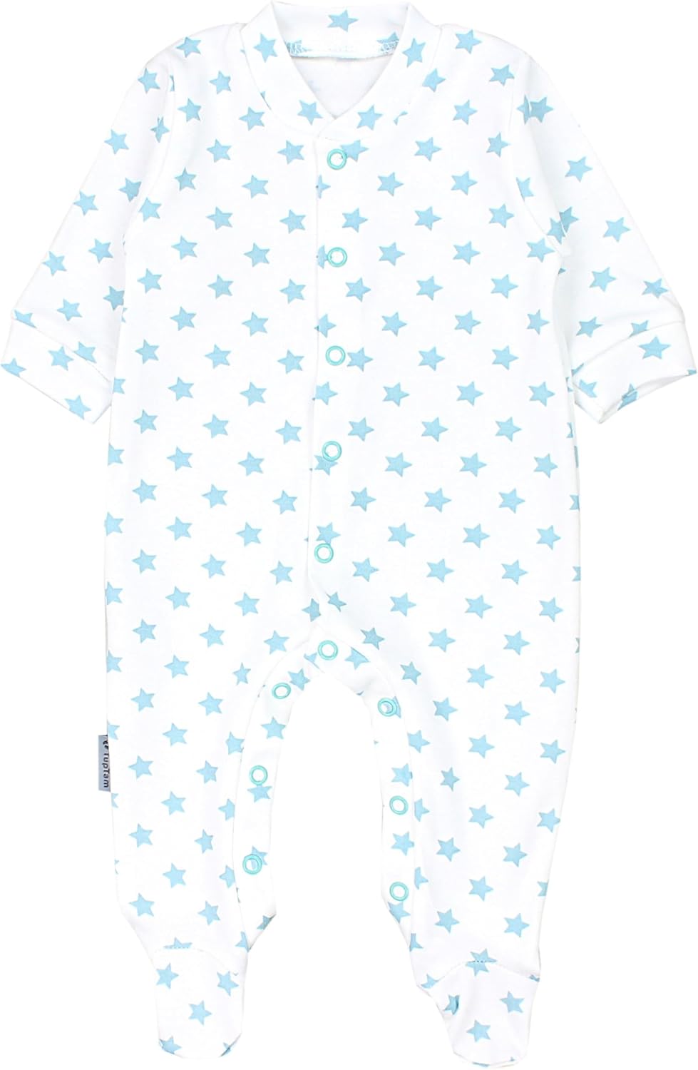 Baby Jungen Schlafstrampler Langarm Strampler Schlafanzug mit Fuss 3er Pack, 68 Dino Park Sterne Min
