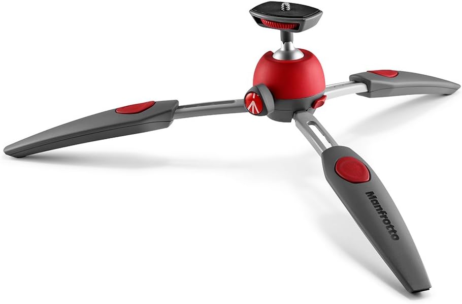 Manfrotto MTPIXIEVO-RD Pixi Evo Mini-Stativ (2 Segment) rot Rot Single, Rot Single