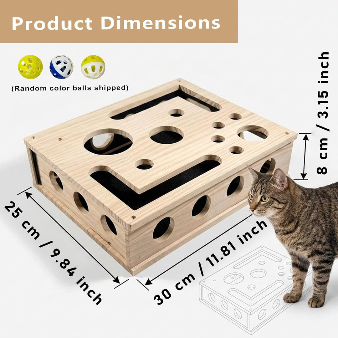 Katzen Krallenpflege Spielzeug, Katzen Krallenfeile Box, Beschäftigungsbox, Kratzpuzzle Spielbox, Ka