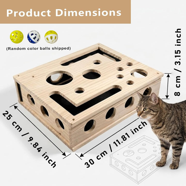 Katzen Krallenpflege Spielzeug, Katzen Krallenfeile Box, Beschäftigungsbox, Kratzpuzzle Spielbox, Ka