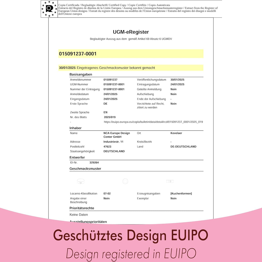 immer Backform Edelstahl Kuchenform Springform Mini, unbeschichtet PFAS-frei aus 18/8-Edelstahl Spül