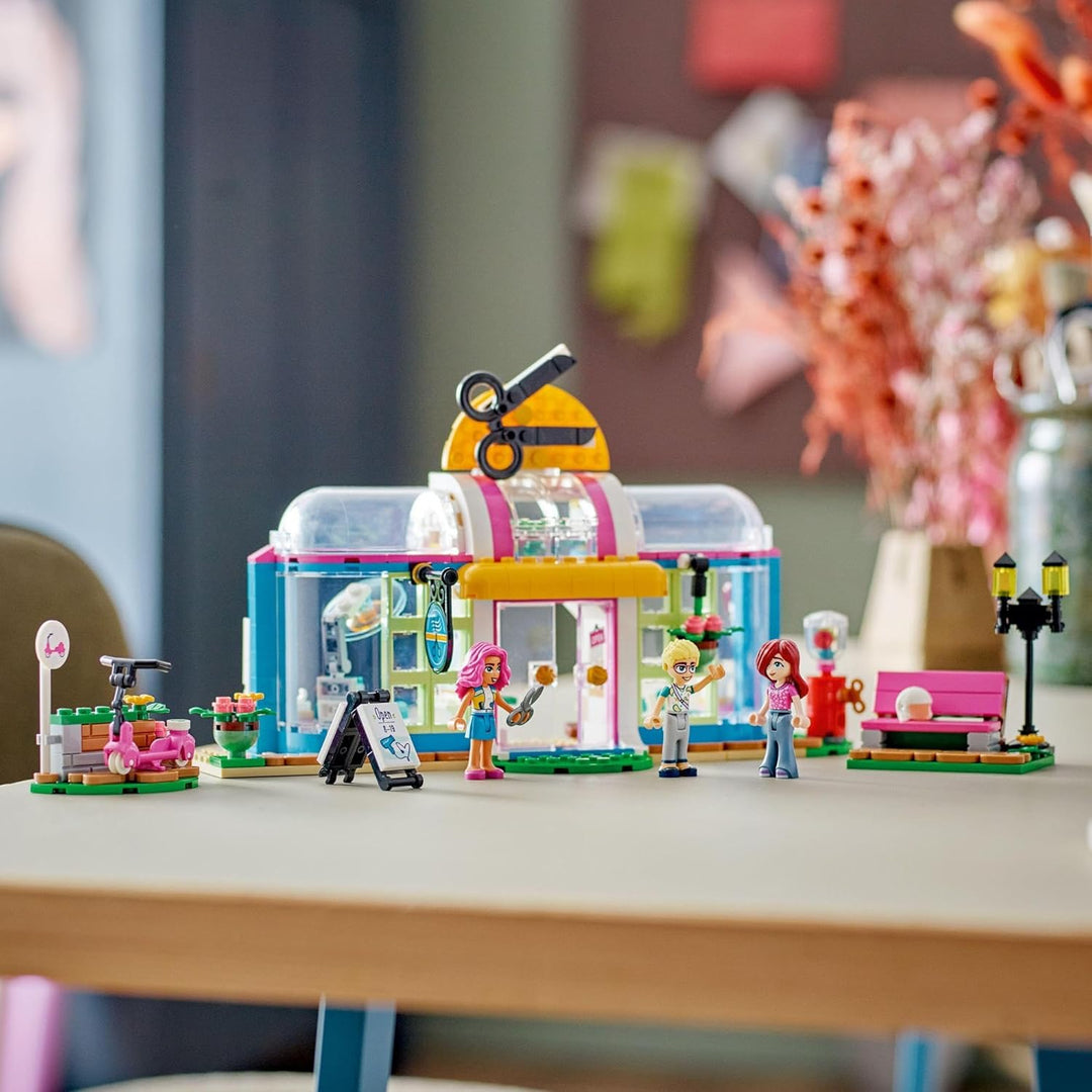 LEGO 41743 Friends Friseursalon Set mit Paisley und Olly Mini-Puppen den 2023 Figuren, kreativ austa