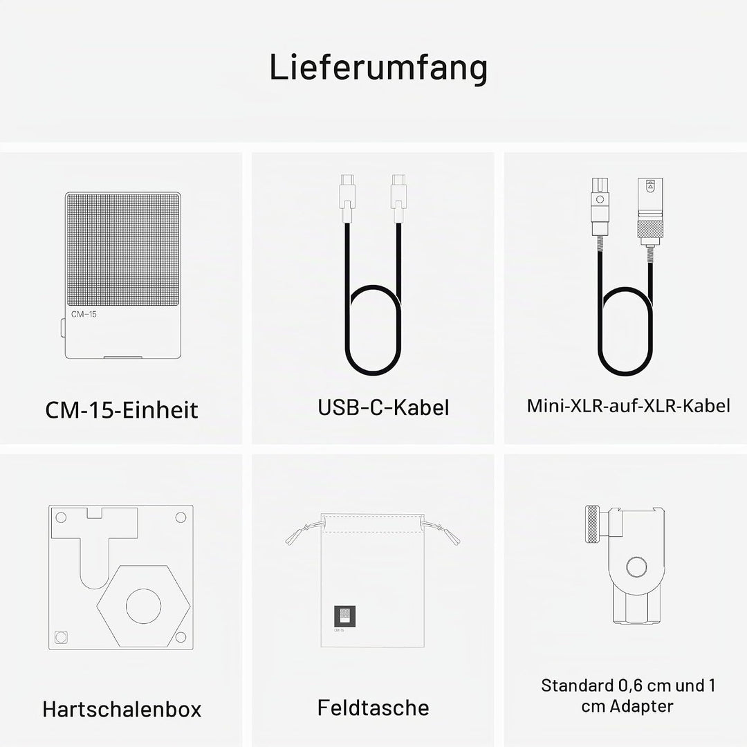 Teenage Engineering cm–15 (Tragbares Feldmikrofon, USB-C Audiointerface, Bluetooth, integrierter Akk