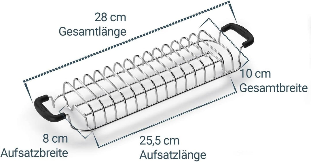 SMEG Brötchen-Röstaufsatz TSBW02, Chrome/schwarz