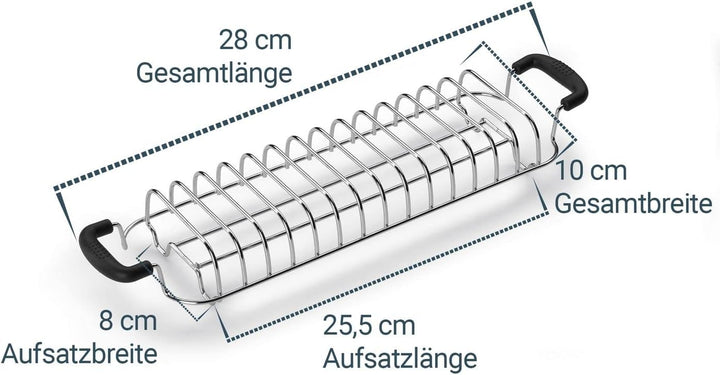 SMEG Brötchen-Röstaufsatz TSBW02, Chrome/schwarz