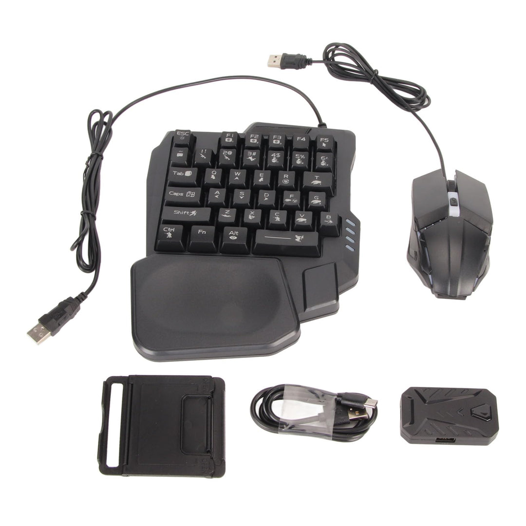 TZ 007 Einhand-Tastatur-Maus-USB-Typ-C-Splitter-Kombination, Kabelgebundene Kabellose Verbindung, Ei