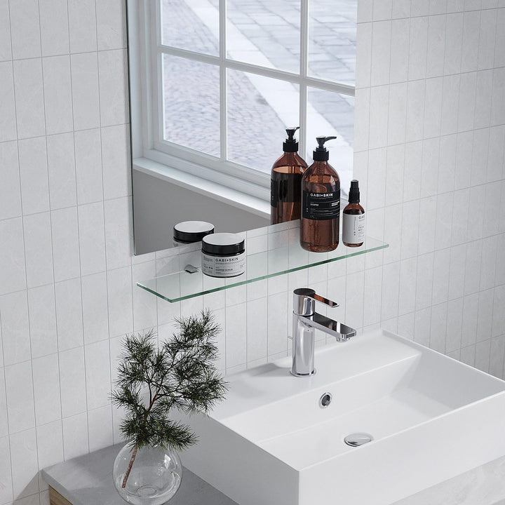 Glasablage Bad Glasregal Wand Wandablage Wandregal Badablage Glas Badezimmer 50 cm Badezimmer Regal