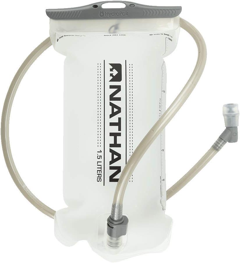 Nathan Trinkweste für Damen und Herren, 4 l, Laufweste mit 1,5 l Blase, anpassungsfähiger Rucksack,