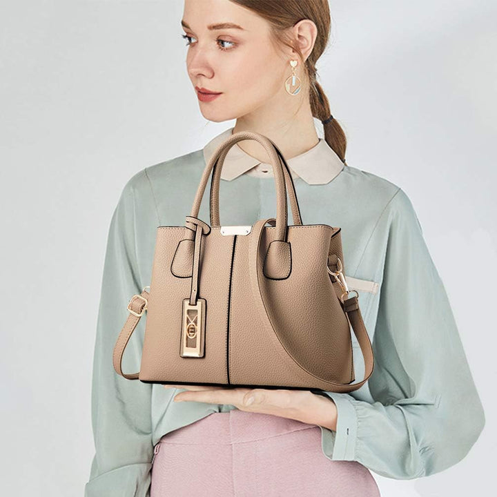 COCIFER Geldbörsen und Handtaschen für Damen, Schultertasche, Tragegriff, Satchel E Khaki, E Khaki