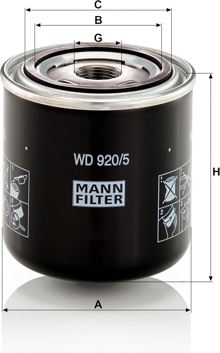 MANN-FILTER WD 920/5 Hydraulikfilter – Für Industrie, Land- und Baumaschinen