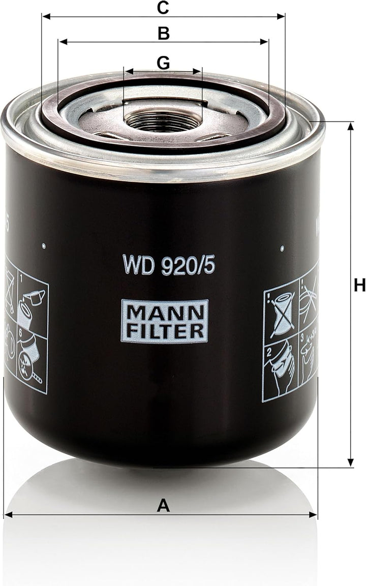 MANN-FILTER WD 920/5 Hydraulikfilter – Für Industrie, Land- und Baumaschinen