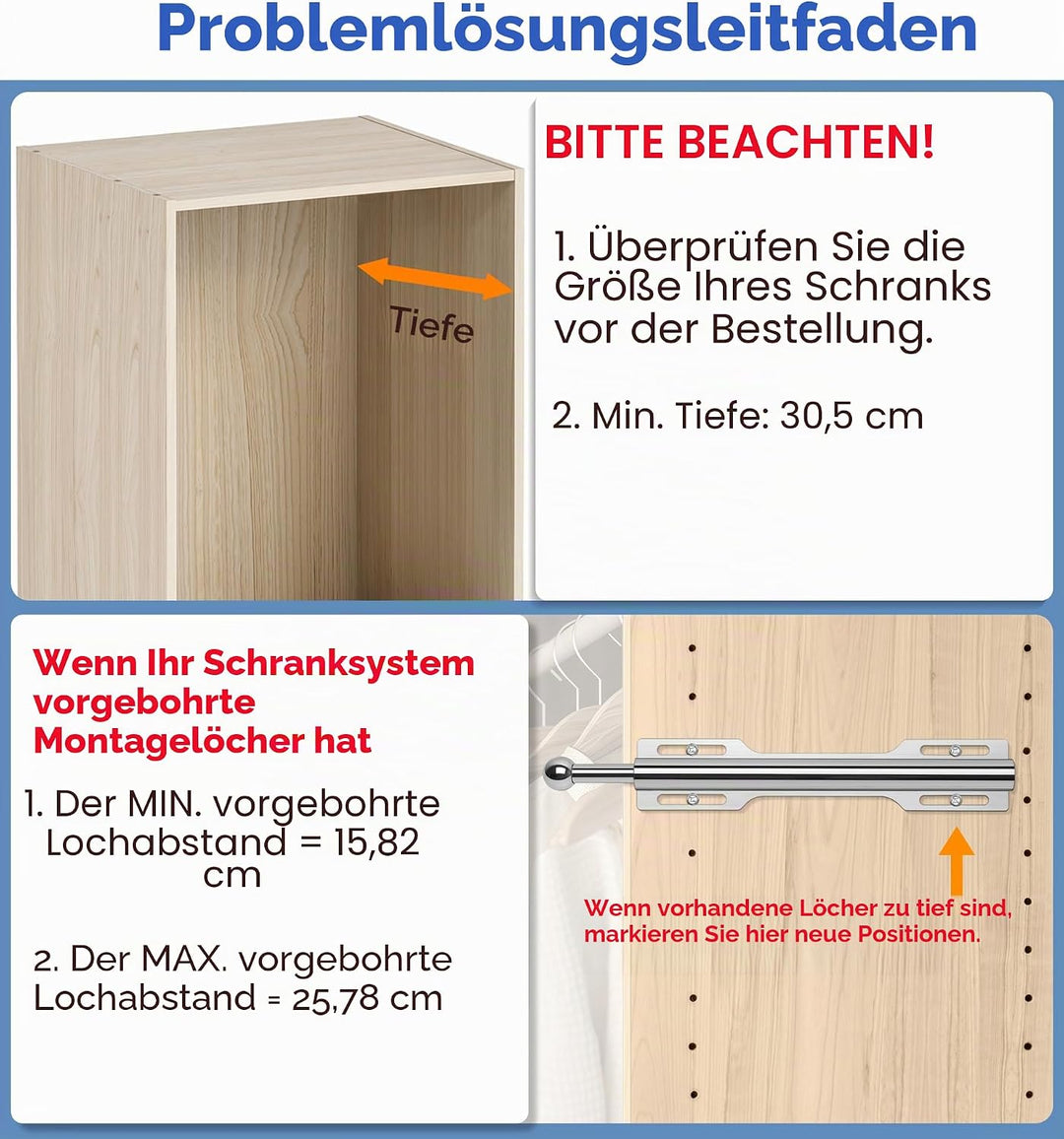 FIRJOY Valet Rod for Closet Pull Out (1 Pack, Chrome), Silber