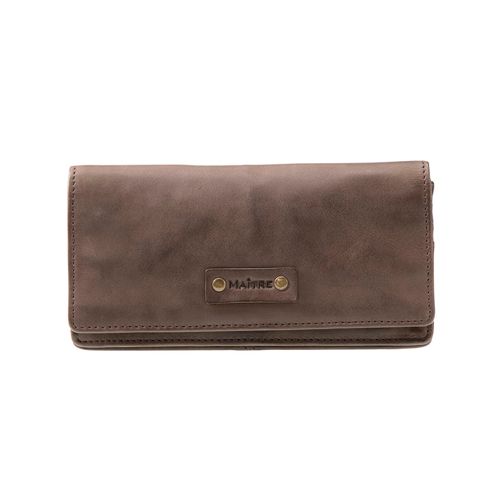 Maitre - steinbach immine purse lh14f Lila 18,00X9,00X0,00 CM Farbe:dunkelbraun / Material:cotton,co